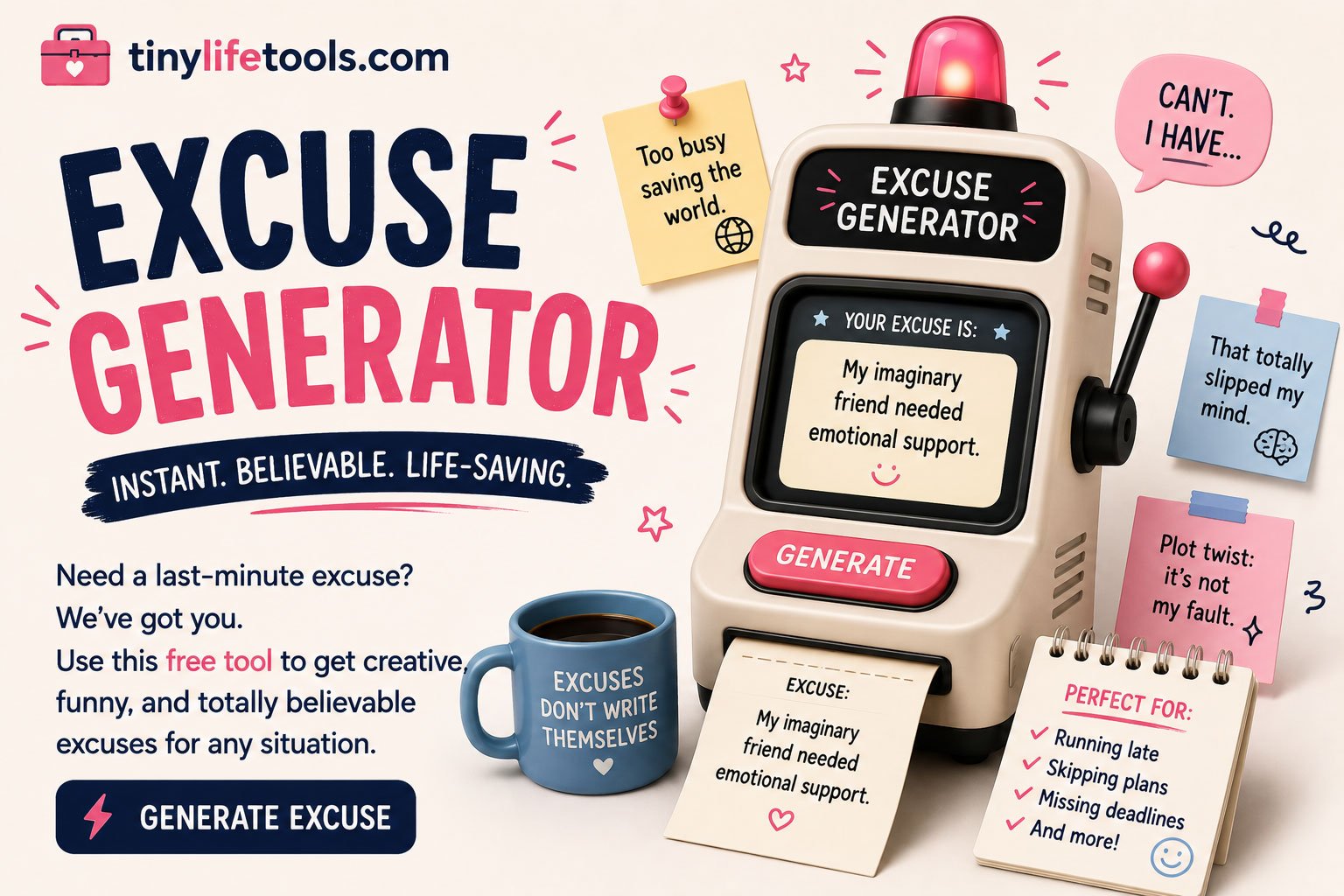 Excuse Generator Tool