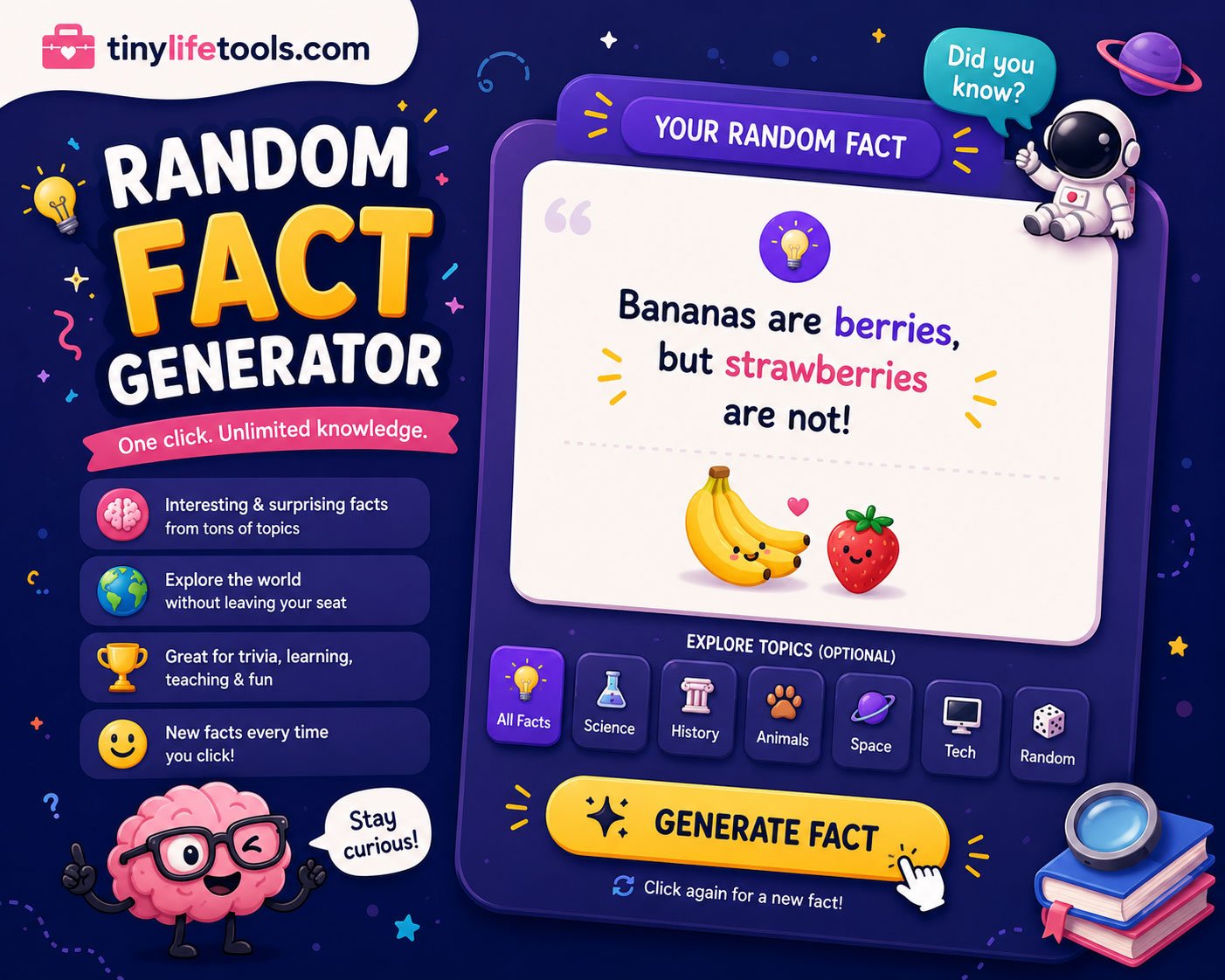 Random Fact Generator Tiny Life Tools